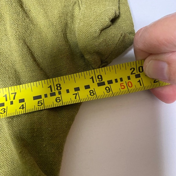 Universal Thread Linen Blend Olive Green Oversized Simple Babydoll Dress SIZE XS - Picture 4 of 7